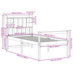vidaXL Lit bibliothèque sans matelas 100x200 cm bois massif de pin