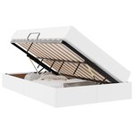vidaXL Lit avec rangement et matelas avec matelas Blanc 120 x 190 cm