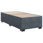 vidaXL Cadre de lit sans matelas gris foncé 90x200 cm velours