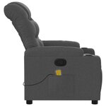 vidaXL Fauteuil de massage inclinable Gris foncé Tissu