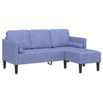 vidaXL Ensemble de Canapés avec coussin 2 Pièces Bleu denim Polyester