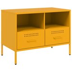 vidaXL Meubles TV 2 Pièces jaune moutarde 68x39x50 5 cm acier