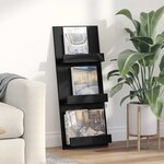 vidaXL Étagère à magazines avec étagère Chêne noir 51 x 11 x 102 cm