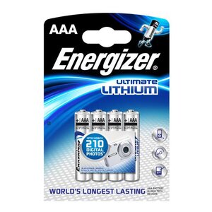 Blister de 4 Piles Ultimate Lithium L92 AAA LR03 Micro ENERGIZER