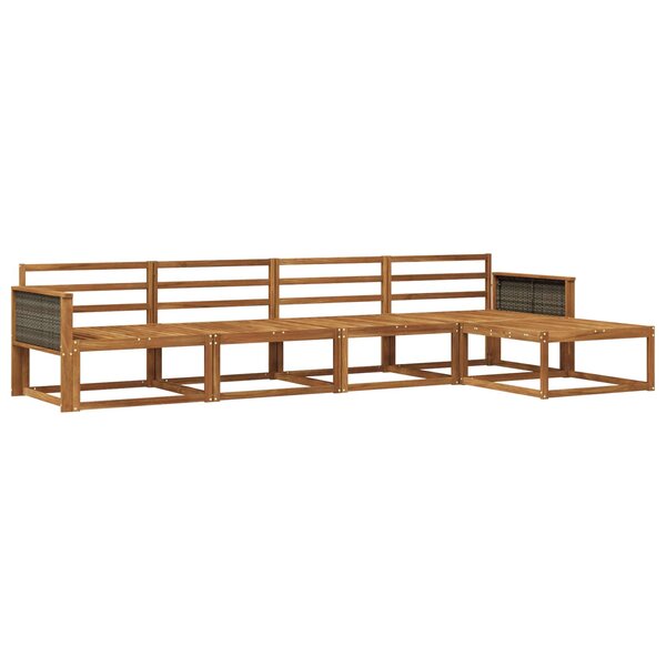 vidaXL Ensemble de canapés d'extérieur 5 pc Naturel