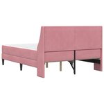 vidaXL Cadre de lit avec matelas Rose 140 x 200 cm Velours