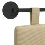 vidaXL Tête de lit suspendue Gris Vert Clair Tissu en velours côtelé