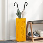 vidaXL Porte-parapluies Jaune moutarde Métal Standard