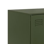 vidaXL Buffet vert olive 67x39x95 cm acier