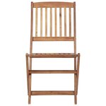 vidaXL Chaises pliables de jardin lot de 2 avec coussins Bois d'acacia