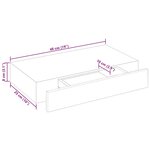 vidaXL Étagères murales avec tiroirs 2 Pièces Blanc 48 cm