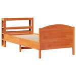 vidaXL Cadre de lit sans matelas cire marron 90x200 cm bois pin massif
