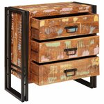 vidaXL Buffet Marron 66 x 33 x 70 cm bois de récupération massif