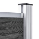 vidaXL Ensemble de panneau de clôture WPC 526x146 cm Noir