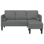 vidaXL Ensemble de Canapés Gris foncé 173 x 131 x 67 cm tissu