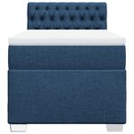vidaXL Sommier à lattes de lit avec matelas Bleu 80x200 cm Tissu