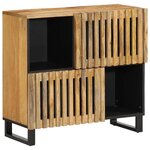 vidaXL Buffet 80x34x75 cm bois de manguier massif brut