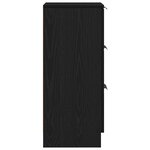 Buffet en chêne noir vidaXL 30x30x70 cm en bois d'ingénierie