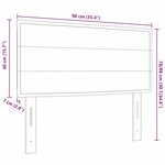vidaXL Têtière LED Design Lignes Marron Foncé 90 cm Tissu