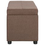 vidaXL Banc avec compartiment de rangement 116 cm Marron Polyester