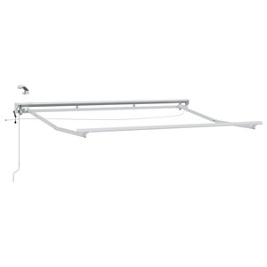 vidaXL Cadre de store électrique avec LED Blanc 3 5 x 2 5 m Aluminium