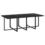 vidaXL Ensemble à manger de jardin coussins 9Pièces Résine tressée Noir