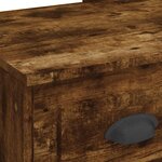 vidaXL Coiffeuse avec lumières LED chêne fumé 90x42x132 5 cm