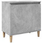 vidaXL Ensemble de meubles de salle de bain 3 Pièces gris béton