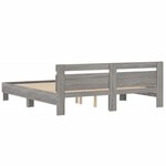 vidaXL Cadre de lit avec tête de lit sonoma gris 200x200 cm