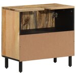 vidaXL Armoire lavabo de salle de bain bois massif de manguier
