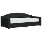 vidaXL Lit de jour avec matelas noir 90x190 cm tissu