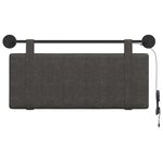 vidaXL Tête de lit suspendue Noir PU antique