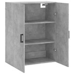 vidaXL Armoire murale gris béton 69 5x34x90 cm