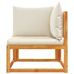 vidaXL Canapé d'angle de jardin avec coussins bois massif d'acacia