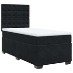 vidaXL Sommier à lattes de lit et matelas Noir 80x200 cm Velours