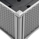 vidaXL Jardinière avec treillis gris clair 200x160x142 cm PP