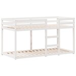vidaXL Lit superposé sans matelas blanc 90x200 cm bois de pin massif
