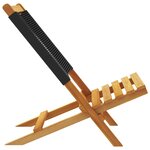 vidaXL Chaises de jardin lot de 2 noir bois d'acacia et polypropylène
