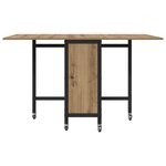 vidaXL Table à manger pliante avec roulettes 130 x 80 x 76 5 cm