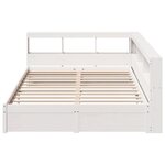 vidaXL Lit bibliothèque sans matelas blanc 140x190 cm bois pin massif