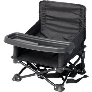 Rehausseur de chaise 6/35 mois - Evolutif en chaise enfant 3/5 ans - Pliable - Noir