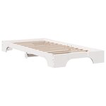 vidaXL Cadre de Lit Blanc Bois de pin massif 75 x 190 cm Super Résistant