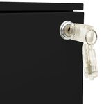 vidaXL Classeur mobile Noir 39x45x67 cm Acier