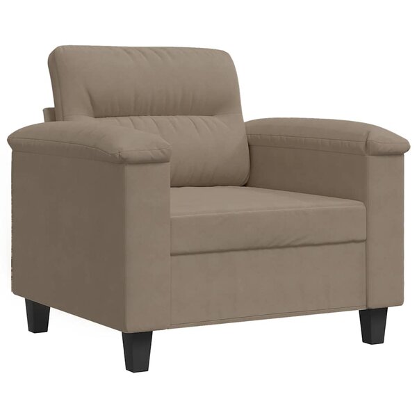 vidaXL Chaise de canapé Taupe 60 cm Tissu microfibre
