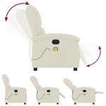 vidaXL Fauteuil inclinable de massage électrique crème velours