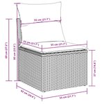 vidaXL Salon de jardin avec coussins 7 Pièces gris clair résine tressée