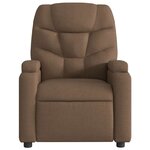 vidaXL Fauteuil inclinable de massage électrique marron tissu