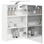 vidaXL Armoire Miroir de Salle de Bain Blanc 43 x 16 x 62.5 cm