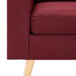 vidaXL Fauteuil Rouge bordeaux Tissu