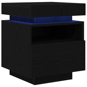 vidaXL Cabinet de chevet 2 Pièces Chêne noir 40 x 39 x 48 5 cm